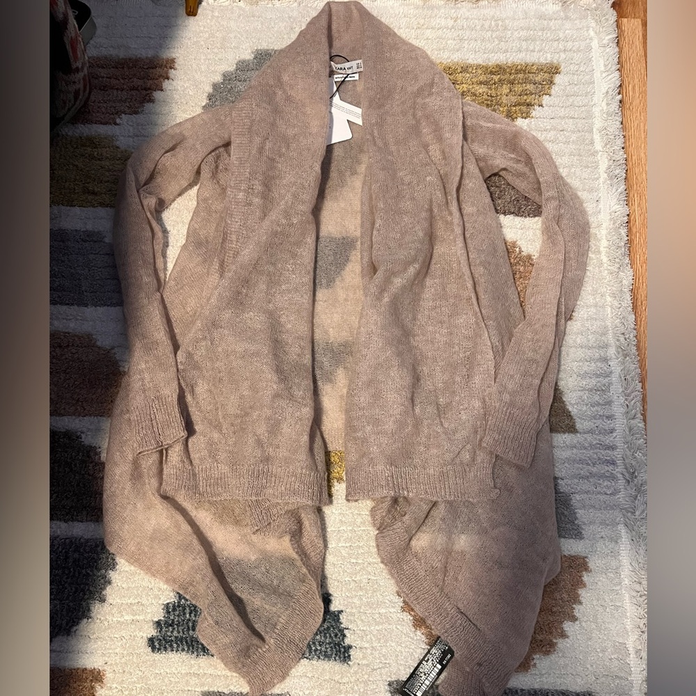 Zara woman open front lightweight knit cardigan